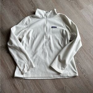 Patagonia White Quarter-Zip Pullover